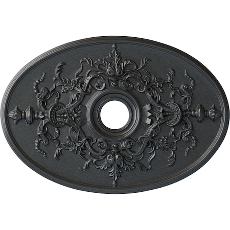 Ekena Millwork Alexa Ceiling Medallion (Canopies up to 5 5/8"), 30 3/4"W x 21 1/4"H x 3 7/8"ID x 1 5/8"P, Pewter CM21X30ALPES